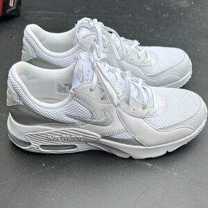 Nike White and Gray Air Max Sneakers